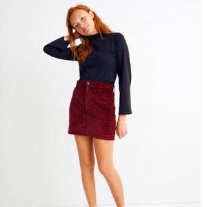 Madewell Velveteen Mini Skirt